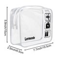 thumbnail image 2 of Neceser Lermende, bolsa de viaje transparente aprobada por la TSA, paquete de 3, 2 of 7