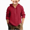 thumbnail image 1 of Splozh Chemise Boutonnée pour Enfants Décontractée Basique d'Été à Manches Longues Chandails pour Enfants Chemise Boutonnée pour Enfants Chemise Formelle pour Enfants, Rouge, 13-14 Ans, 1 of 4