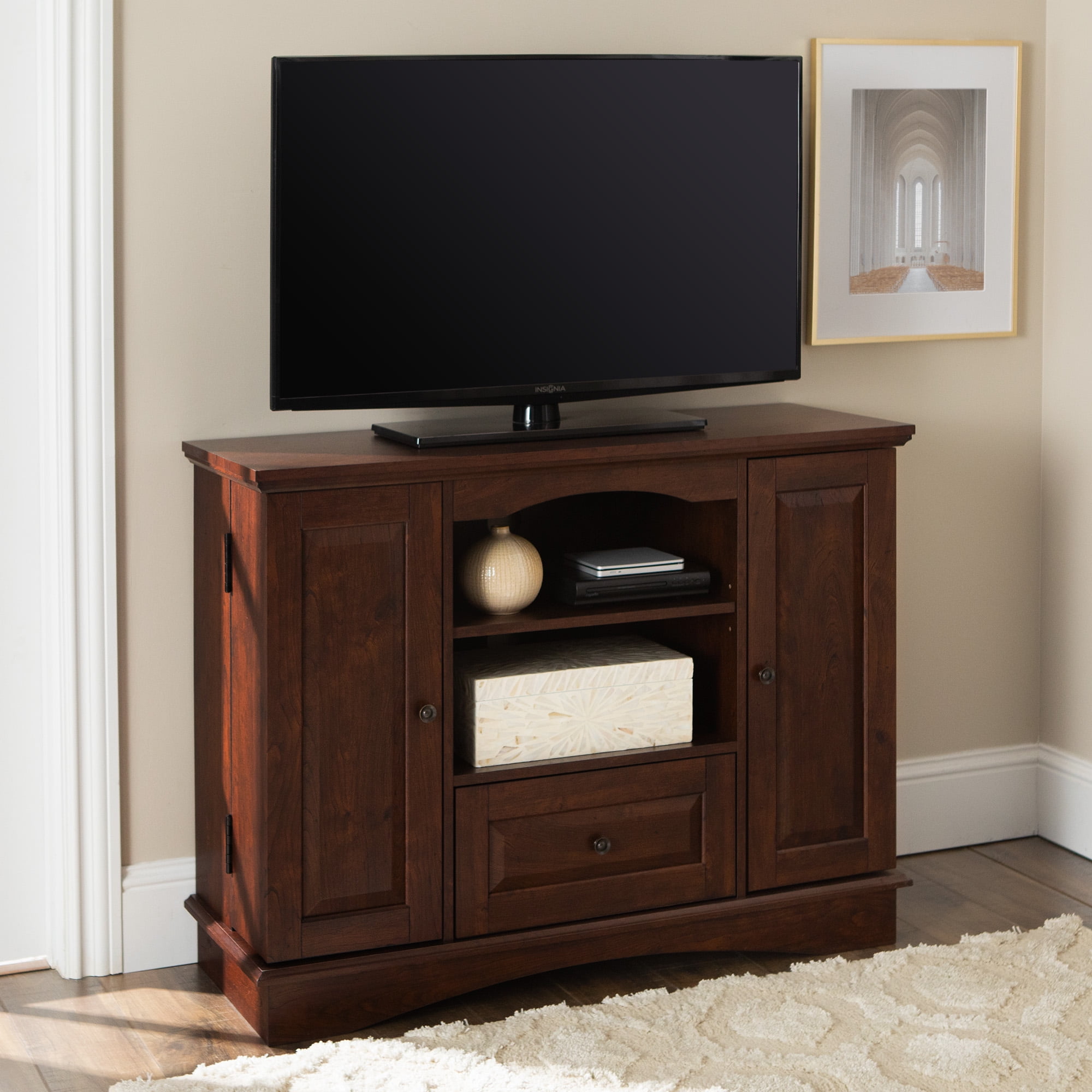 Walker Edison Traditional Tall TV Stand for TVs up to 48 