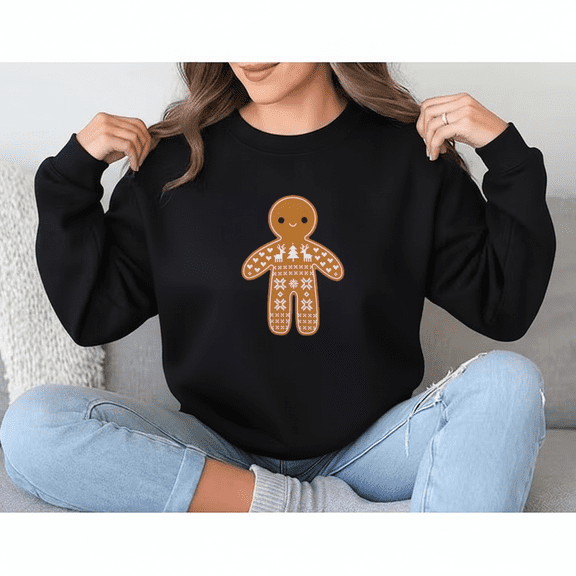 Cozy Sweater Cookie Gingerbread Holiday Baking Festive Pattern Sweatshirt, up to size 5XL