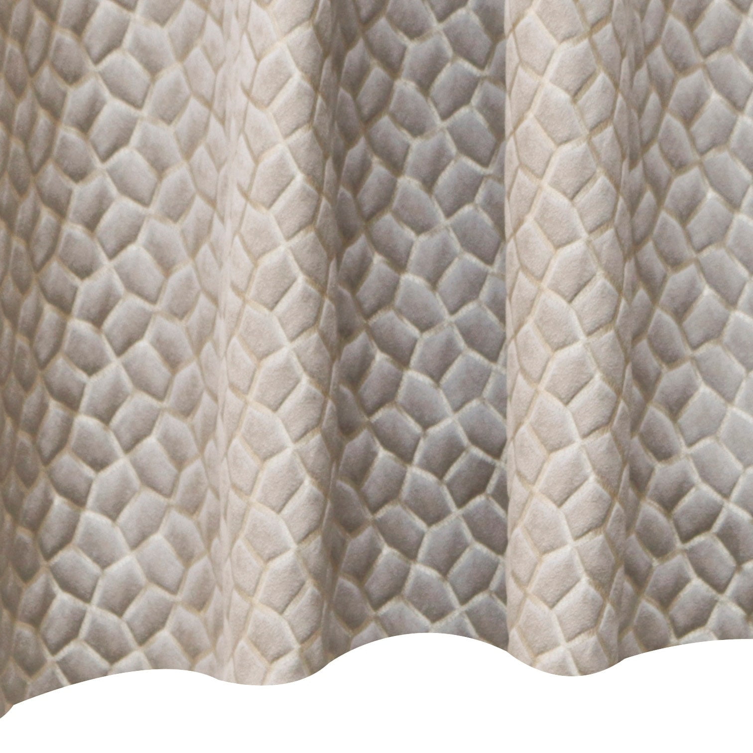 Fabric Mart Direct Cream Jacquard Weave Fabric By The Yard, 54 inches or 137 cm width, 19 Continuous Yards Cream Jacquard Fabric, Hexagon Geometric, Upholstery Drapery Curtain Wholesale Fabric