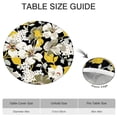 thumbnail image 6 of Fitted Round Tablecloth with Garden Style Floral Design, Elastic Edge for Secure Fit, Reusable Polyester Material, Fits 44-52 Inch Table, 6 of 7