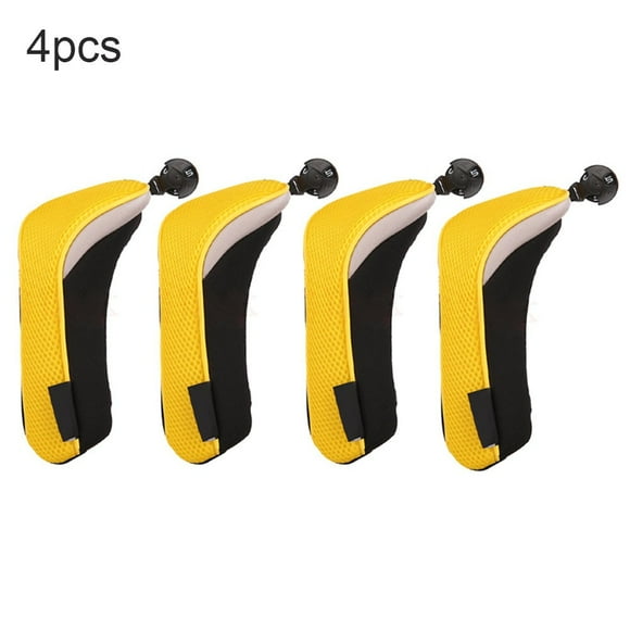 4pcs Golf Club Head Covers Set for Hybrid and Mallet Putters Accessories