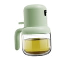 thumbnail image 4 of Botella pulverizadora de aceite de oliva de 180 ml, mango ergonómico, cierre hermético, de plástico, de vidrio, a prueba de polvo, para el hogar y la cocina, color verde, 4 of 14