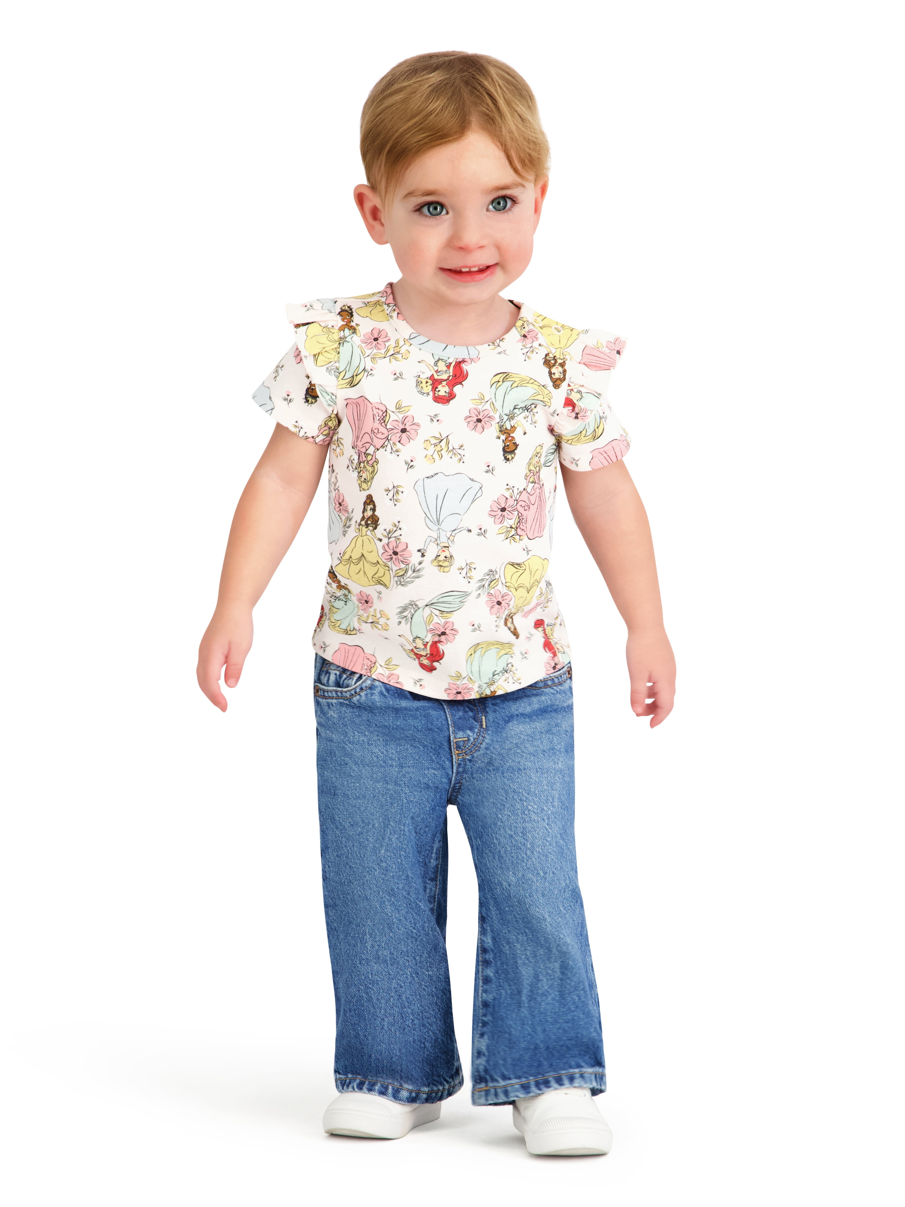 Princesses Baby Girl 2 Pack Short Sleeve Tee Shirts, Sizes 0/3 Months-24 Months