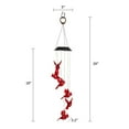 thumbnail image 3 of Guanhe Solar Bird Wind Chime, Solar-Powered Mobile Hanging Patio Lights with 6 Red Hummingbirds, LED Garden Decoration for Home Party Garden Decoration, 3 of 9
