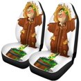 thumbnail image 1 of Juego de 2 Fundas de Asiento de Coche ABPHQTO Acuarela Dibujos Animados Espantapájaros Universal Auto Asientos Delanteros Protector, 1 of 4