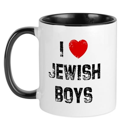 

CafePress - I * Jewish Boys Mug - Ceramic Coffee Tea Novelty Mug Cup 11 oz
