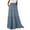 Blue, variant on JIKNTTR Womens Comfy Stretch Denim Skirt Loose Long High Elastic Waist With Pockets And Belt Maxi Skirt Pleated Skirt Beach Casual Skirt Elastic Waist Classic Midi Skirt