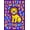 Purple, Pattern 2, variant on ODIKA 2x3 Machine Washable Non-Slip Area Rug, Roaring Wildlife Animal Alphabet Teaching Surface High Traffic Rug, Yellow, 693159