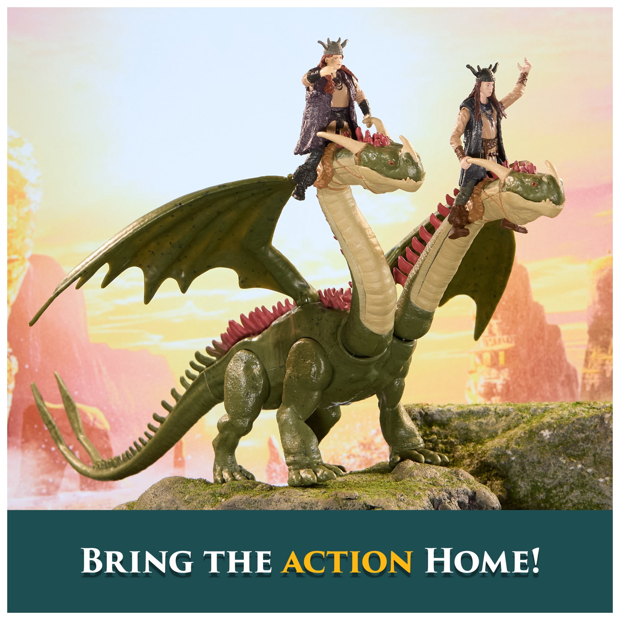 Dreamworks Dragons, Hideous Zippleback, Ruffnut & Tuffnut, Viking Duo Action Figures
