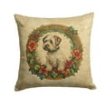 thumbnail image 2 of Sealyham Terrier Christmas Flowers Throw Pillow 14 in x 14 in, 2 of 2