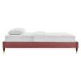 thumbnail image 3 of Modway Harlow Queen Performance Velvet Platform Bed Frame in Dusty Rose, 3 of 7