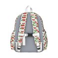 thumbnail image 3 of White Strawberry Plants Fruit Backpack for School,Cute School Bag,Schoolbag with Adjustable Shoulder Straps & Padded Back,13.4"x11"x4.7", 3 of 6