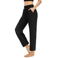 thumbnail image 2 of Besolor Womens Workout Pants Casual High Waisted Athletic Yoga Straight Leg Pants Loungewear Trouser with Pockets, 2 of 7