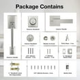 thumbnail image 3 of Scifil Front Door Handle, Modern Front Door Lock Set, Adjustable Deadbolt Lock Set with Single Cylinder, Reversible for Right&Left Handed, 3 of 9