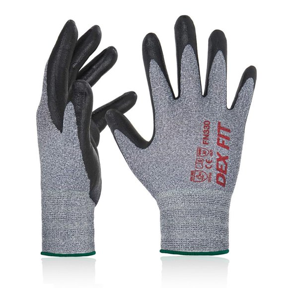 Guantes de trabajo DEX FIT Nitrile FN330, 3 pares, 3D-Comfort Grey M