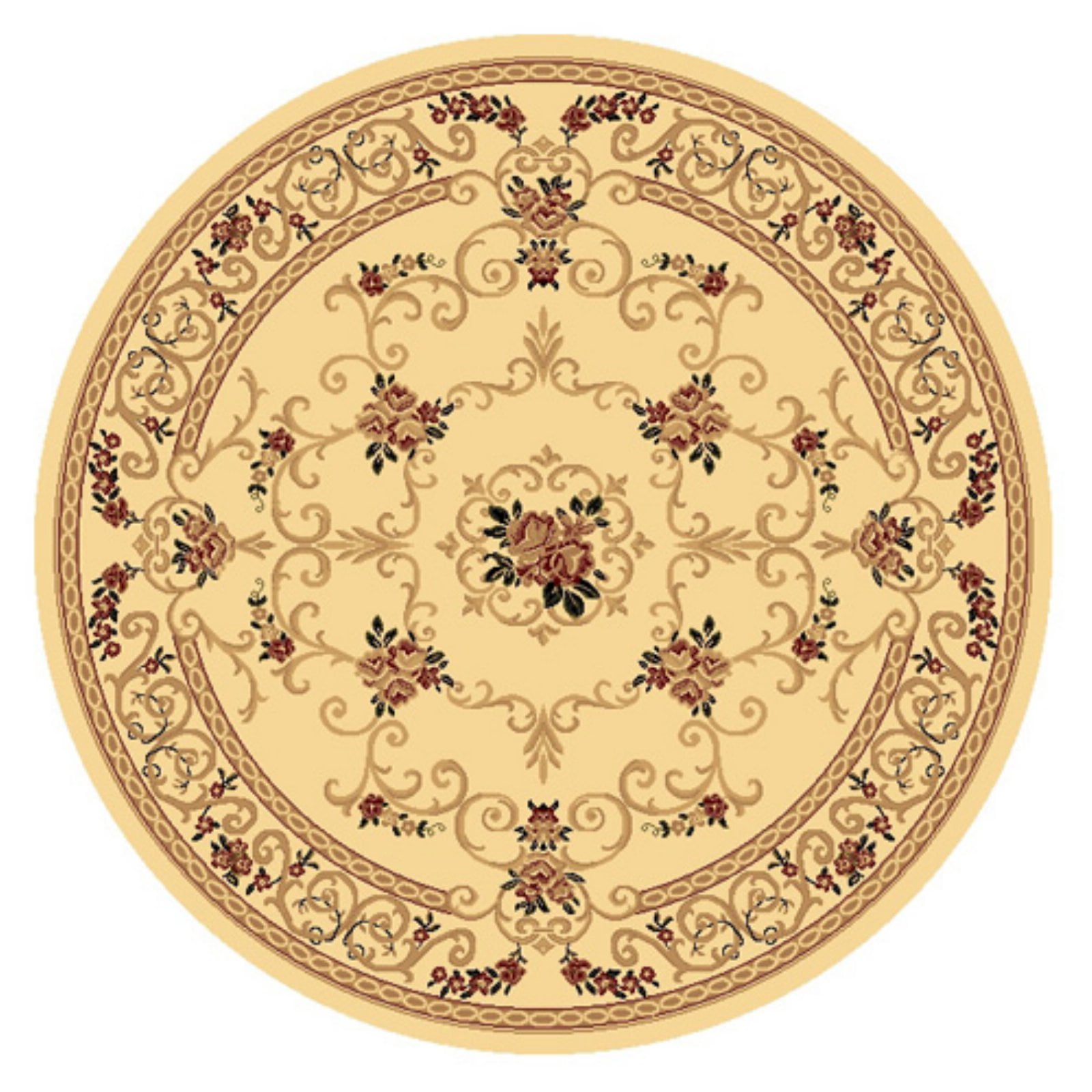Rugs America Vista 207-OLI Souvanerie Olive Floral Traditional Green Area Rug, 3'11"x5'3"
