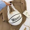 thumbnail image 6 of Kukoosong Crossbody Bags for Women Shoulder Bag Personalized Round Ball Female Bag Chain Basketball Bag All-Match Satchel Small Bag White, 6 of 6