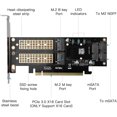 thumbnail image 2 of 2Pcs 3 in 1 NGFF and mSATA SSD Adapter Card, Electop M.2 NVME to PCIE/ M.2 SATA SSD to SATA III/ mSATA to SATA Converter, Support 2280/ 2260/ 2242 /2230 Host Controller Express Card, 2 of 5