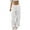 White, variant on UJNDER Women's Plus Size Straight Leg Cargo Pants Tethered Design Wide Leg Loose Casual Trousers with Pockets Grey L