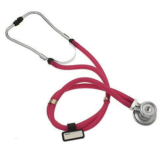 Premium Stethoscopes Sprague Double Tube Adult and Pediatric Stethoscope - Ideal Gift for EMT, Nurse, Doctor, Medical Student, Paramedic and First Responders Includes Accessories (MAGENTA)