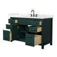 thumbnail image 2 of Beckett 54" Green Single Vanity & Giotto Quartz Top (3-Hole) & Black Trim, 2 of 5