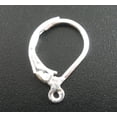 thumbnail image 3 of E068 - 60 pcs (30 pairs) Silver Plated Lever back Earrings - 16mm x 10mm, 3 of 3