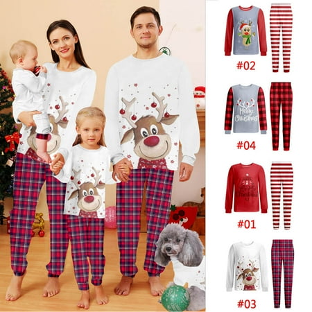 

Family Matching Christmas Pyjamas Set Christmas Pjs Family Matching Sleepwear Cartoon Mix Match Pajamas PJs Collection Tops and Long Pants Sleepwear Outfits