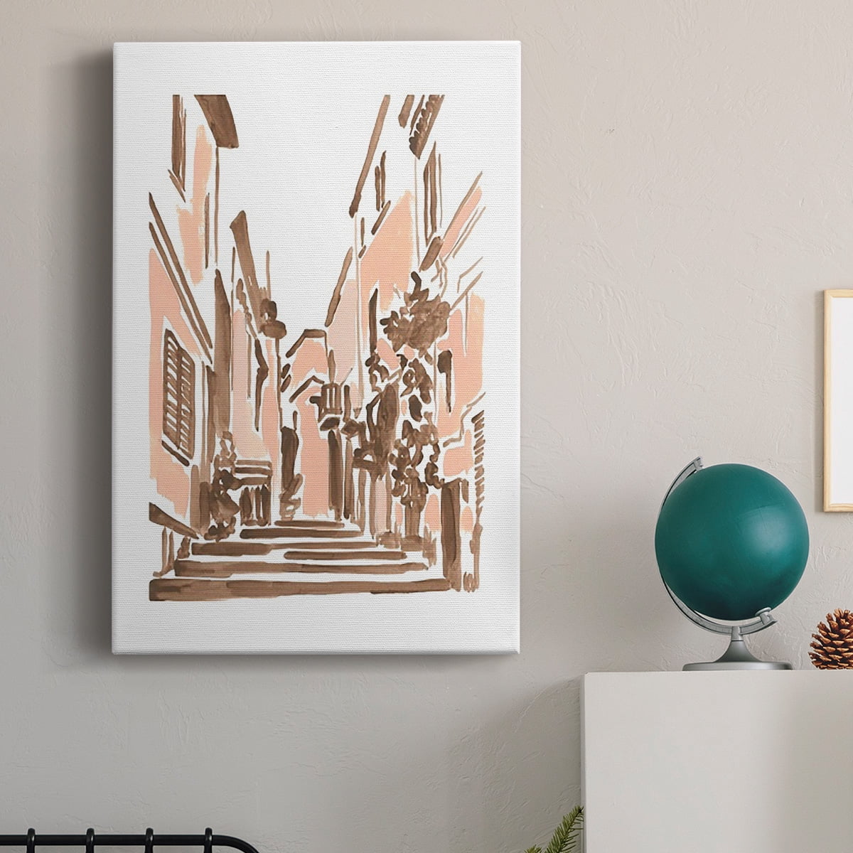 Blush Architecture Study I Premium Gallery Wrapped Canvas - Ready to Hang