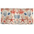 thumbnail image 7 of Yayeee Kitchen Curtains Tier Set of 2 Light Filtering 57"x24" Over Sink Window Panels, Blue Starfish, 7 of 7