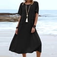 thumbnail image 4 of Kcavykas Robes pour Femmes, Cadeaux de Fête des Mères, Grande Taille Mode Femmes Imprimé Floral Col en V Manches Courtes Robe Décontractée, 4 of 8