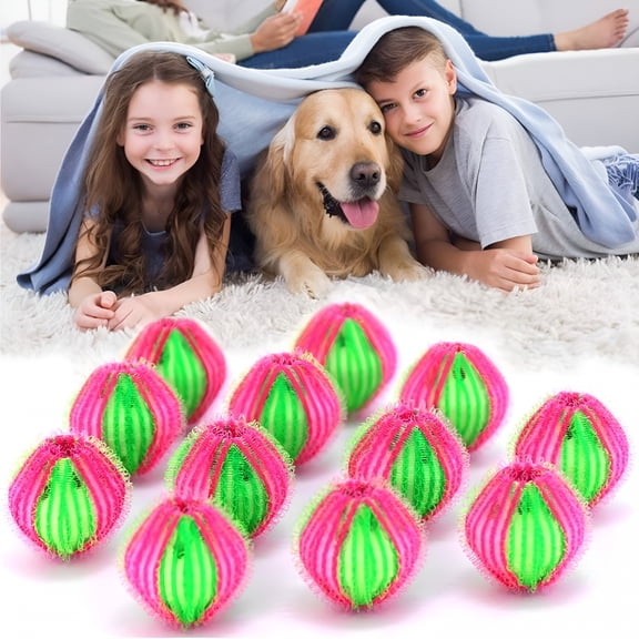ACDANC Pet Hair Remover for Laundry,Lint Remover Washing Machine Hair Catcher /Reusable Floating Pet Fur Catcher for Animal Hair/Clothes/Bedding Washer Dryer Floating Ball 12 Pack (Color random)