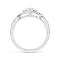 thumbnail image 2 of Angara Natural 0.4 Ct. Aquamarine with Diamond Infinity Ring in 14K White Gold for Women (Ring Size: 3), 2 of 9