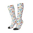 thumbnail image 2 of Bingfone Compression Socks for Women and Men Long Socks for Running Athletic Cycling Nurse-Summer Stamp, 2 of 8