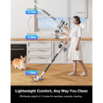 thumbnail image 2 of Moosoo Cordless Stick Vacuum Cleaner, 23KPa Suction, Cordless Vacuum with Anti Tangle LED Headlight Brushless, Lightweight Vacuum Cleaner, Ideal for Hardwood Floors, and Home, 2 of 8
