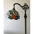 thumbnail image 5 of Tiffany Floor Lamp Stained Glass Hummingbird Flowers LED bulb included Gooseneck Adjustable Corner Standing Reading Light for Living Room Bedroom 20"W*12"D*63"H, 5 of 5