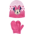 thumbnail image 1 of Textiel Trade Toddler Minnie Mouse Beanie Cap and Mitten Set, 1 of 3