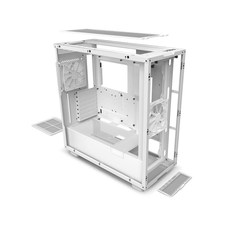 NZXT H7 - Mid-Tower PC Gaming Case - Tempered Glass - Enhanced Cable  Management - White & Black 