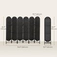 thumbnail image 3 of HOMCOM 6 Panel Room Divider, Bohemian Folding Privacy Screen, Black, 3 of 10