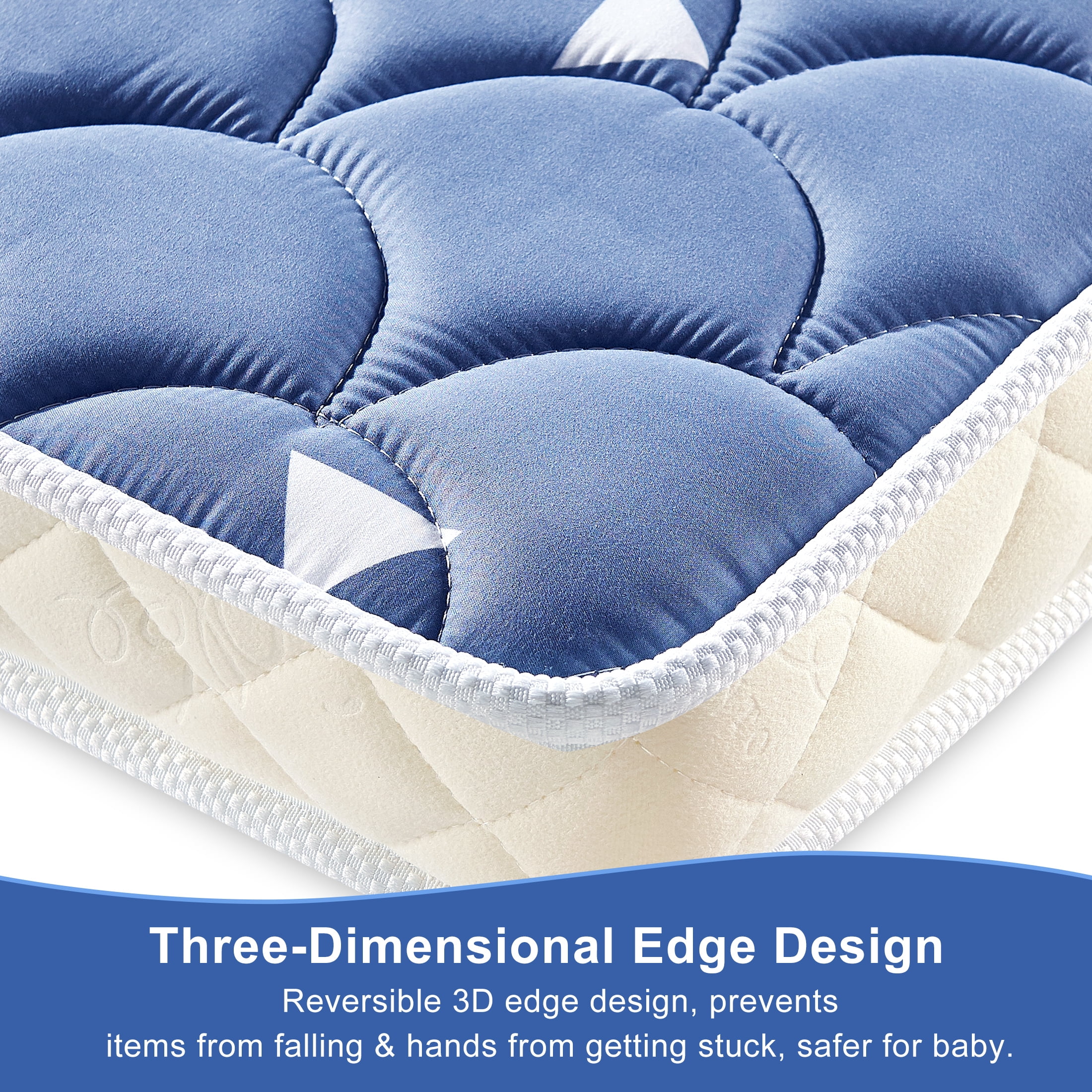 Premium Dual Sided Mini Crib Mattress, 38x24x4 Inch, Firm Support and Comfort Foam, Hypoallergenic, Noiseless and Odorless，Fits Mini and Portable Cribs