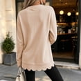 thumbnail image 4 of Cilsoka Womens Oversized Crewneck Sweatshirts Scalloped Casual Pullover Tops Lightweight Daily 2026 Trendy Fall Outfits, 4 of 6