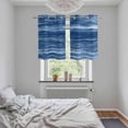 thumbnail image 4 of Navy Blue Kitchen Curtains Window Panels, Vintage Modern Abstract Art Ombre Insulated Window Treatment Curtain, Grommet Curtains for Bedroom/Living Room/Bathroom, 2 Piece 27.5"Wx39"L, 4 of 8