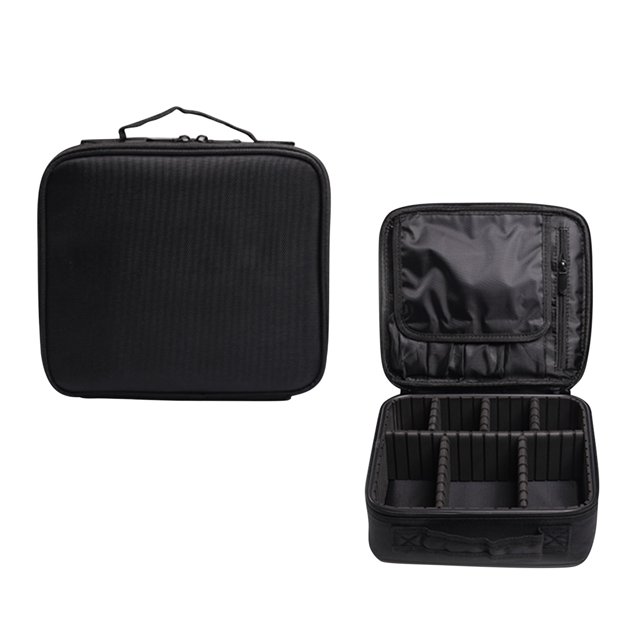 WREESH Professional Travel Storage Partition Cosmetic Bag Multifunctional Portable Portable Cosmetic Case Custom Small Double Layer Toiletry Bag