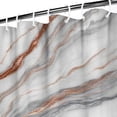 thumbnail image 3 of White Marble Copper Line Pattern Shower Curtain 72"x72" ,Bathroom Decorative Shower Curtains Set with 12 Hooks,Modern Waterproof Washable Shower Curtain, 3 of 6