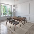 thumbnail image 2 of Juego de Comedor de Madera con 4 Sillas Tapizadas para 4 Personas, Mesa y Sillas para Comedor y Cocina, Midtown Concept Capri, Nogal y Gris Oscuro, 2 of 5