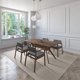 thumbnail image 2 of Juego de Comedor de Madera con 4 Sillas Tapizadas para 4 Personas, Mesa y Sillas para Comedor y Cocina, Midtown Concept Capri, Nogal y Gris Oscuro, 2 of 5