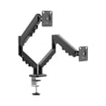 thumbnail image 2 of Soporte Doble Brazo Articulado Ergonómico De Escritorio Para Monitores de 13" a 32" pulgadas, soporta 10 kg por Brazo, Obsidian Duo Arm. Resorte de gas premium., 2 of 7