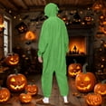 thumbnail image 4 of Rohuuque Men's and Women's Festive Onesie Animal Dress Up Christams Jumpsuits One-Piece Pajama with Hood and Pocket Lounge Wear Green, 4 of 9