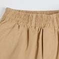 thumbnail image 5 of Plebaso Boys Girls Cargo Shorts Elastic Waist Casual Shorts Pull on Kids Summer Thin School Uniform Shorts, 5 of 7